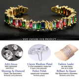 Multicolor CZ Bracelet Bangle for Women