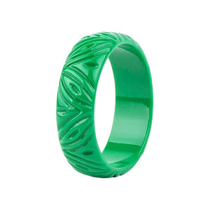Resin Engraved Flowers Bracelets Bangles for Women