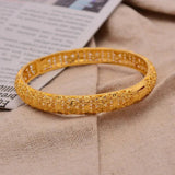 24K Dubai Wedding Bangles For Women Ethiopian Jewelry Africa Bracelets