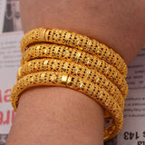 24K Dubai Wedding Bangles For Women Ethiopian Jewelry Africa Bracelets