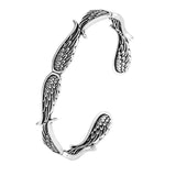 Angel Wings Bracelets Silver Plated Jewelry Retro Thai Silver Opening Bangles