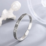 Retro Star Moon Bracelets Silver Plated Sweet Flowers Bangles TYB115
