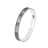 Retro Star Moon Bracelets Silver Plated Sweet Flowers Bangles TYB115