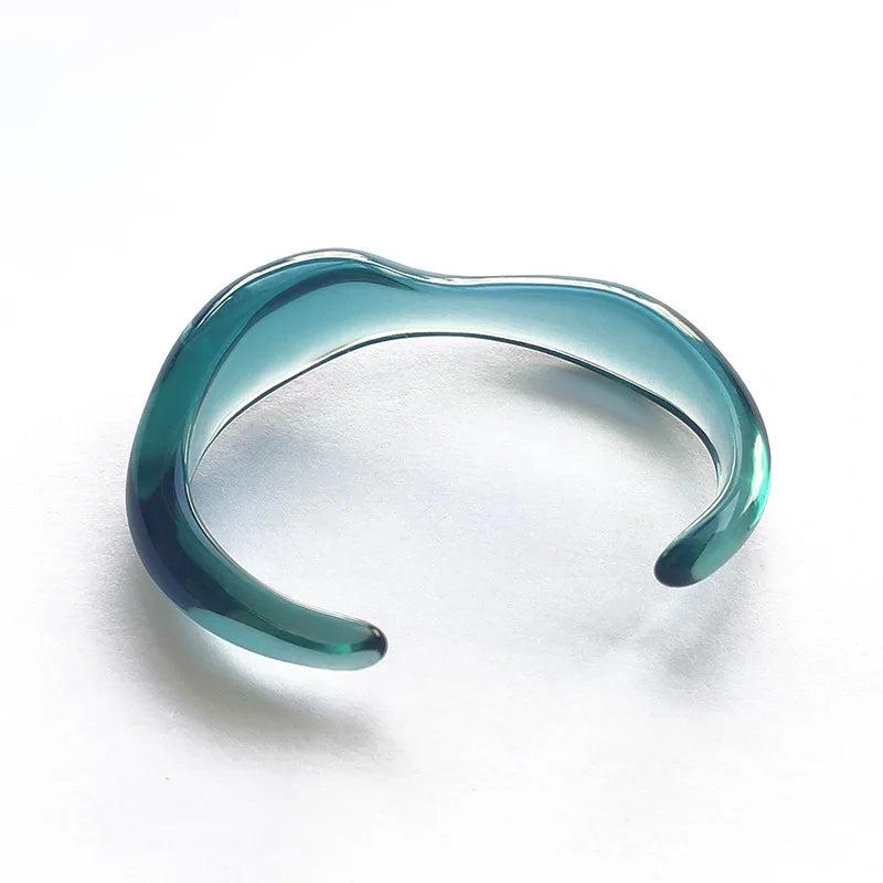 Adjustable Acrylic Resin Bangle Bracelet Wrist Jewelry