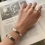 Vintage Open Bracelet Star Smiling Face Cuff Bangles Jewelry