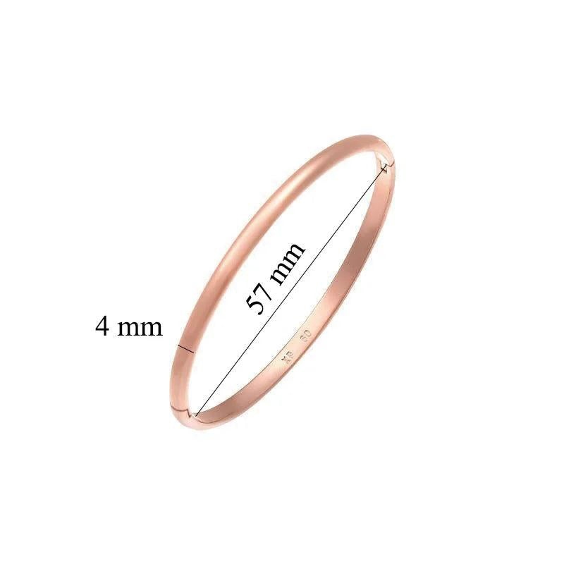 Smooth Bracelet Bangle 585 Rose Jewelry Classic Style No Skin Allergy