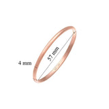 Smooth Bracelet Bangle 585 Rose Jewelry Classic Style No Skin Allergy