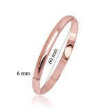 Smooth Bracelet Bangle 585 Rose Jewelry Classic Style No Skin Allergy