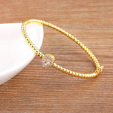 Crystal Zircon Water Drop Bangles