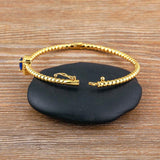 Crystal Zircon Water Drop Bangles