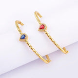 Crystal Zircon Water Drop Bangles
