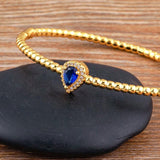 Crystal Zircon Water Drop Bangles