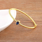 Crystal Zircon Water Drop Bangles