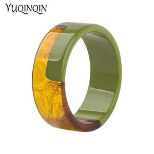 Resin Cuff Bracelets Bangles Colorful Acrylic Big Charm Party Jewelry