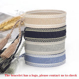 Braided Letters Tassel Bracelet for Women