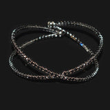 Rhinestone Crystal Bracelet Multilayer Cross Opening Bracelet
