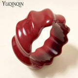 Colorful Resin Acrylic Retro Bangle Bracelets for Women