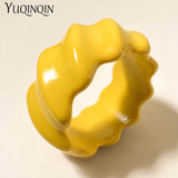 Colorful Resin Acrylic Retro Bangle Bracelets for Women
