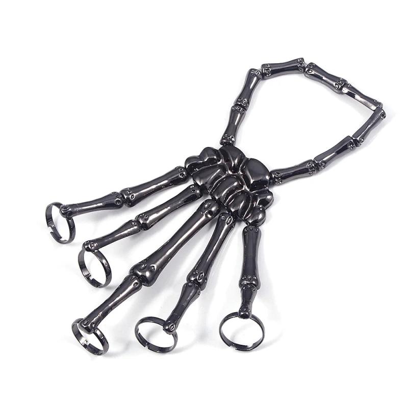 Steam Punk Bracelet Gothic Hand Skull Skeleton Bone Finger