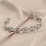 Vintage Evil Eye Bangles for Women - Open Adjustable Bracelet