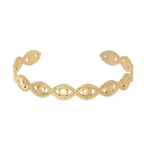 Vintage Evil Eye Bangles for Women - Open Adjustable Bracelet