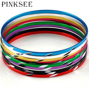 30pcs Mixed Loop Bracelet Chromatic Aluminum Charm Cuff Bracelet for Kids