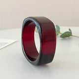 Acrylic Resin Wide Cuff Bracelet for Women Geometric Charm Bangles