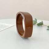 Acrylic Resin Wide Cuff Bracelet for Women Geometric Charm Bangles