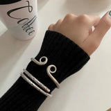 Silver Arrival Hip-Hop Punk Geometric Bracelet