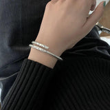 Silver Arrival Hip-Hop Punk Geometric Bracelet