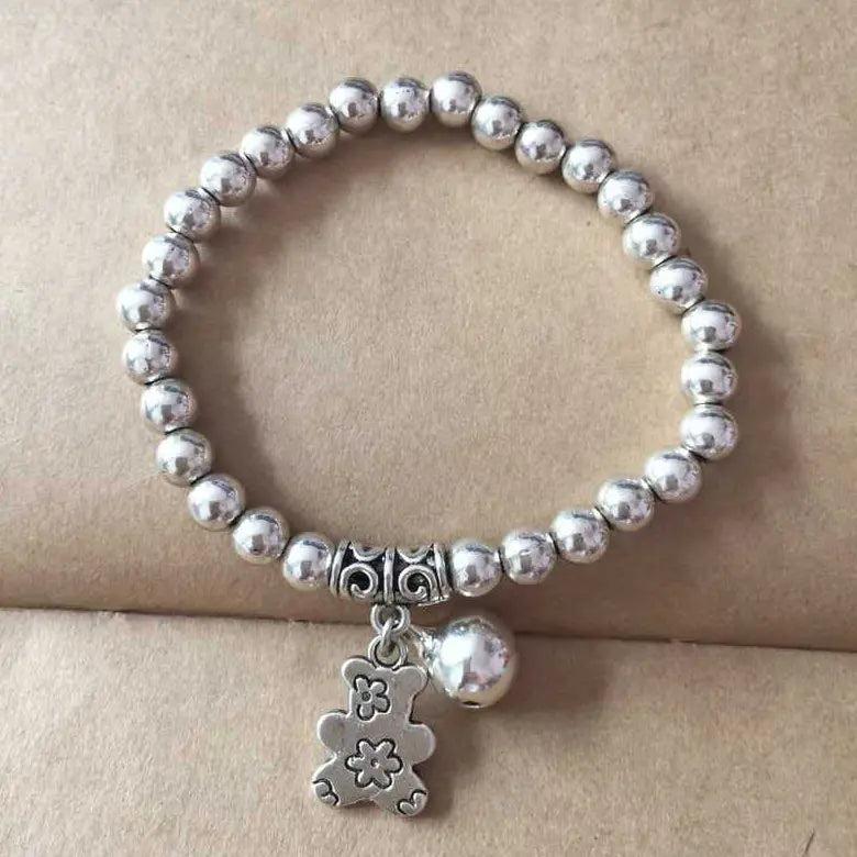 Bohemian Tibetan Silver Beads Bracelet Owl Elephant Charm Jewelry