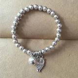 Bohemian Tibetan Silver Beads Bracelet Owl Elephant Charm Jewelry