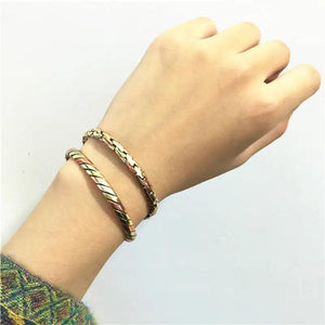 Indian Jewelry Rose Copper Open Cuff Slim Bangles for Kids BB-218
