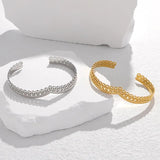 316L Stainless Steel Crown Cuff Bracelet For Women Girl