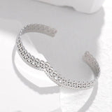 316L Stainless Steel Crown Cuff Bracelet For Women Girl