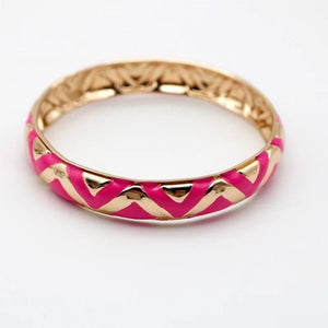 Fuschia Enamel Bangles Metal Jewelry Bohemia Girls 202195