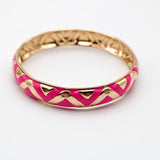 Fuschia Enamel Bangles Metal Jewelry Bohemia Girls 202195