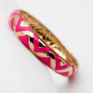 Fuschia Enamel Bangles Metal Jewelry Bohemia Girls 202195