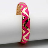 Fuschia Enamel Bangles Metal Jewelry Bohemia Girls 202195