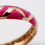 Fuschia Enamel Bangles Metal Jewelry Bohemia Girls 202195