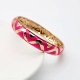 Fuschia Enamel Bangles Metal Jewelry Bohemia Girls 202195