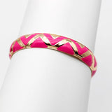 Fuschia Enamel Bangles Metal Jewelry Bohemia Girls 202195