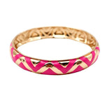 Fuschia Enamel Bangles Metal Jewelry Bohemia Girls 202195