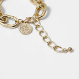 Metal Chain Link Bamboo Bracelet Bangle Punk Women Party