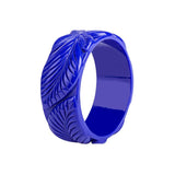 Engraved Flowers Resin Cuff Bracelet Women Acrylic Wide Bangle