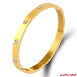 Stainless Steel Crystals Bangles Bracelets for Women