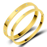 Stainless Steel Crystals Bangles Bracelets for Women