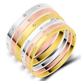 Stainless Steel Crystals Bangles Bracelets for Women