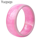 Colorful Charm Cuff Hand Bracelet Bangles Wide Bangle Women Resin Jewelry