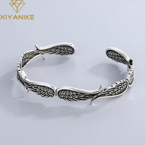 Vintage Wing Cuff Bangle Bracelet For Women Girl Party Gift